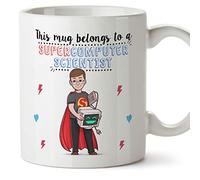 MUGFFINS Computer Scientist Mug - Super Scientist - Funny Science Gift/Present - Tea/Coffee Ceramic Cup 11oz