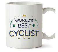 MUGFFINS Cyclist Mug - in English - World's Best - Funny Gift for Colleagues - Ceramic 11oz Mug