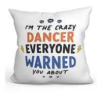 MUGFFINS DANCER Cushion Padding included - in English - Everyone warned you about - Funny gift - Pillow: cover and filling 15.7x15.7 inches