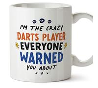 MUGFFINS Darts Player Mug - in English - Everyone Warned You About - Funny Gift for Colleagues - Ceramic 11oz Mug