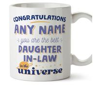 MUGFFINS Daughter in Law Mug - in English - Best in The Universe - Funny Gift - Ceramic 11oz Mug