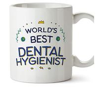 MUGFFINS Dental Hygienist Mug - in English - World's Best - Funny Gift for Colleagues - Ceramic 11oz Mug