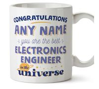 MUGFFINS Electronics Engineer Mug - in English - Best in the Universe - Funny Gift for Colleagues - Ceramic 11oz Mug