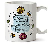 MUGFFINS Emergency Medical Technician Mug - in English - Thanks for Beeing Amazing - Funny Gift for Colleagues - Ceramic 11oz Mug