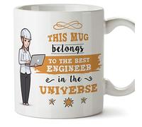 MUGFFINS Engineer. Original Mug Cup This Mug Belongs to The Best Engineer in The Universe - 11 oz Ceramic