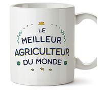 MUGFFINS Farmer Man Mug - in French - Meilleur du Monde - Funny Gift for Colleagues - Ceramic 11oz Mug