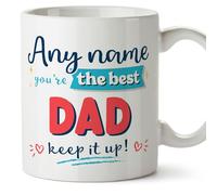 MUGFFINS Father/DAD 2 Mug - in English - Keep it up! - Funny Gift - Ceramic 11oz Mug