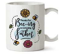 MUGFFINS Father/DAD Mug - in English - Thanks for Beeing Amazing - Funny Gift for Father's Day - Ceramic 11oz Mug