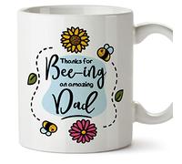 MUGFFINS Father/DAD Mug - in English - Thanks for Beeing Amazing - Funny Gift for Father's Day - Ceramic 11oz Mug