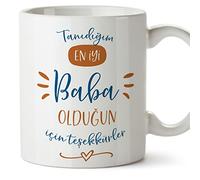MUGFFINS Father Mug - in Turkish - EN IYI Aile TEŞEKKÜR EDERIM - Funny Gift for Father's Day - Ceramic 11oz Mug
