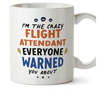 MUGFFINS Flight Attendant Mug - in English - Everyone Warned You About - Funny Gift for Colleagues - Ceramic 11oz Mug