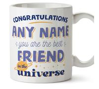 MUGFFINS Friend Mug - in English - Best in The Universe - Funny Gift - Ceramic 11oz Mug