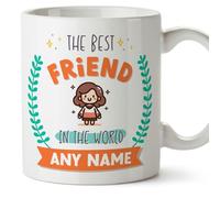 MUGFFINS Friend Mug - in English - World's Best - with Doodle - Funny Gift - Ceramic 11oz Mug