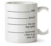 MUGFFINS Funny Mug - "Almost Poo" - Gift/Present for Breakfast. Ceramic Cup 11oz