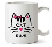MUGFFINS Funny Mug -"Cat Mum" - Gift/Present for Breakfast. Ceramic Cup 11oz