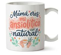 MUGFFINS Funny Mum Mug with Phrase Mamá eres mi ansiolítico Natural in Spanish 330 ml/11 oz | Mother Gift | Mother's Day | progenitores v3