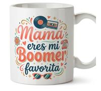 MUGFFINS Funny Mum Mug with Phrase Mamá eres mi Boomer favorita in Spanish 330 ml/11 oz | Mother Gift | Mother's Day | progenitores v3