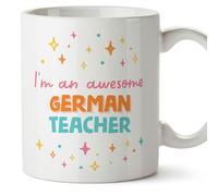 MUGFFINS German Teacher Woman Mug - in English - I'm Awesome! - Funny Gift for Colleagues - Ceramic 11oz Mug