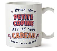 MUGFFINS Girlfriend Mug - in French - Le Seul Cadeau Dont tu as Besoin - Funny Gift - Ceramic 11oz Mug