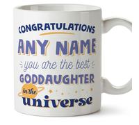 MUGFFINS Goddaughter Mug - in English - Best in The Universe - Funny Gift - Ceramic 11oz Mug