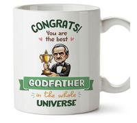 MUGFFINS Godfather Mug - in English - Best in Universe Trophy - Funny Gift - Ceramic 11oz Mug
