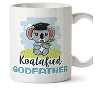 MUGFFINS Godfather Mug - in English - Koalafied - Funny Gift - Ceramic 11oz Mug