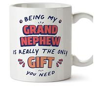 MUGFFINS Grand Nephew Mug - in English - I'm The only Gift You Need - Funny Gift - Ceramic 11oz Mug