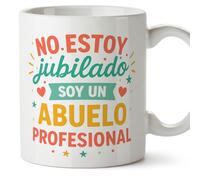 MUGFFINS Grandad Mug Funny with Phrase No Estoy jubilado Soy un Abuelo Profesional in Spanish | Grandpa Gifts Birthday Christmas | 330 Ml 11 oz | Abuelitos-2 v1.1MA