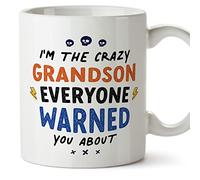 MUGFFINS Grandson Mug - in English - Everyone Warned You About - Funny Gift - Ceramic 11oz Mug