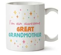 MUGFFINS Great Grandmother/Great Grandma Mug - in English - I'm Awesome! - Funny Gift - Ceramic 11oz Mug
