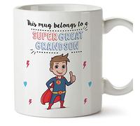 MUGFFINS Great Grandson Mug - in English - Super Family - Funny Gift - Ceramic 11oz Mug