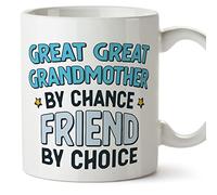 MUGFFINS Great Great Grandmother Mug - in English - by Chance Friend by Choice - Funny Gift - Ceramic 11oz Mug
