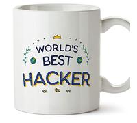MUGFFINS Hacker Mug - in English - World's Best - Funny Gift for Colleagues - Ceramic 11oz Mug