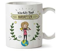 MUGFFINS Hairdresser Original Mug Cup Perfect Present - World's Best Hairdresser - 11 oz Ceramic