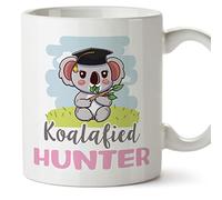 MUGFFINS Hunter Woman Mug - in English - Koalafied - Funny Gift for Colleagues - Ceramic 11oz Mug