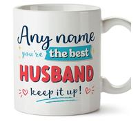 MUGFFINS Husband Mug - in English - Keep it up! - Funny Gift - Ceramic 11oz Mug