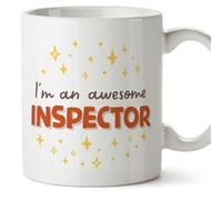 MUGFFINS Inspector Man Mug - in English - I'm Awesome! - Funny Gift for Colleagues - Ceramic 11oz Mug