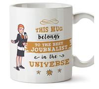MUGFFINS Journalist Mug - Universe's Best Journalist - Funny Journalism Gift/Present - Tea/Coffee Ceramic Cup 11oz