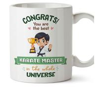 MUGFFINS Karate Master Man Mug - in English - Best in Universe Trophy - Funny Gift for Colleagues - Ceramic 11oz Mug
