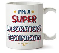 MUGFFINS Laboratory Technician Mug - in English - I'm Super - Funny Gift for Colleagues - Ceramic 11oz Mug