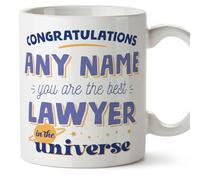 MUGFFINS Lawyer Mug - in English - Best in the Universe - Funny Gift for Colleagues - Ceramic 11oz Mug