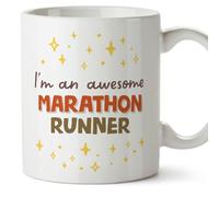 MUGFFINS Marathon Runner Man Mug - in English - I'm Awesome! - Funny Gift for Colleagues - Ceramic 11oz Mug