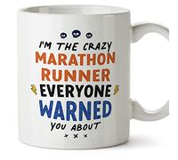 MUGFFINS Marathon Runner Mug - in English - Everyone Warned You About - Funny Gift for Colleagues - Ceramic 11oz Mug