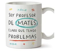 MUGFFINS Mathematics Teacher Man Mug - in Spanish - Mates problemas - Funny Gift for Colleagues - Ceramic 11oz Mug