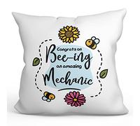 MUGFFINS MECHANIC Cushion Padding included - in English - Thanks For Beeing Amazing - Funny gift - Pillow: cover and filling 15.7x15.7 inches
