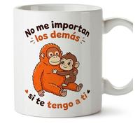 MUGFFINS Monkey Punch Mug for Couples | No me importan Los demás si te Tengo a ti in Spanish | Romantic Gift Anniversary Valentine’s Day | 330 Ml 11 oz | Punch v3