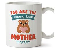 MUGFFINS Mother/Mum Mug - in English - You are the Beary Best - Funny Gift for Mother's Day - Ceramic 11oz Mug