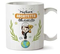 MUGFFINS (Mug in Italian) architetta Original mugs of coffee and breakfast to give away workers and professionals - best architects of the world - Ceramic 350 ml