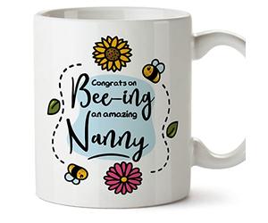 MUGFFINS Nanny Mug - in English - Thanks for Beeing Amazing - Funny Gift for Colleagues - Ceramic 11oz Mug