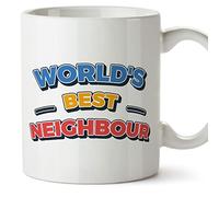 MUGFFINS Neighbour Mug - in English - World's Best! - Funny Gift - Ceramic 11oz Mug